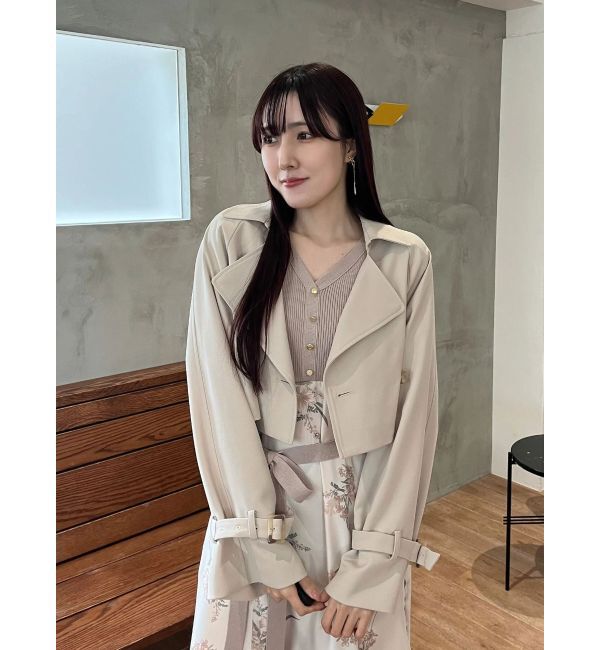 MERCURYDUO「【セットアップ着用可】ショートトレンチコート」|トレンチコート|