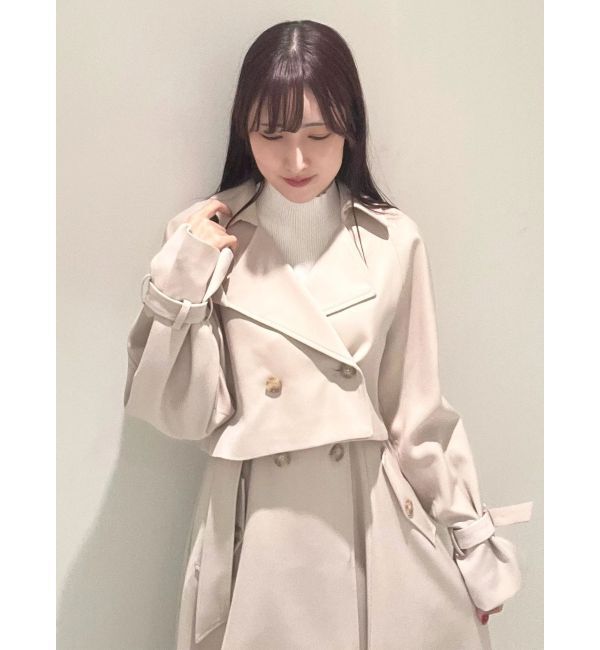 MERCURYDUO「【セットアップ着用可】ショートトレンチコート」|トレンチコート|