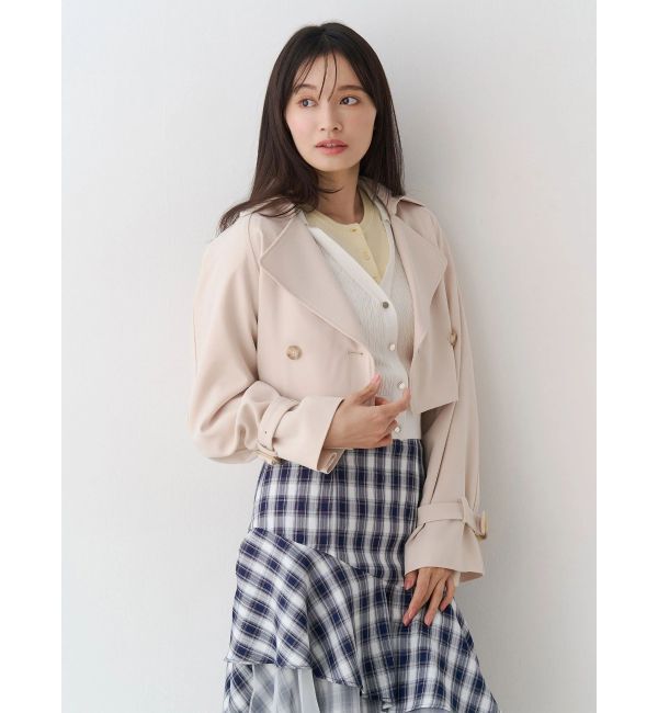 MERCURYDUO「【セットアップ着用可】ショートトレンチコート」|トレンチコート|