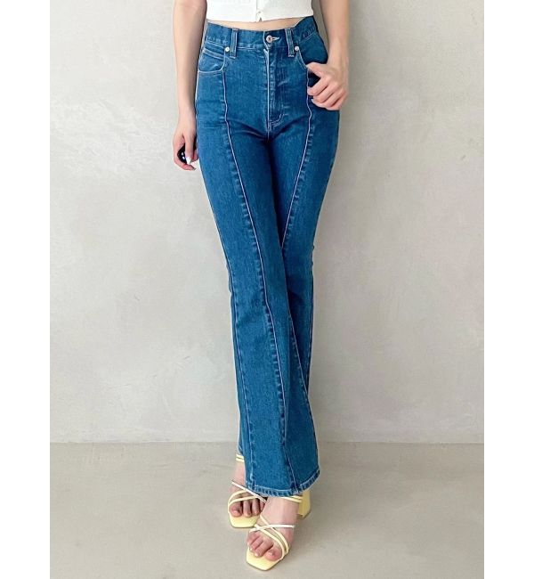 MERCURYDUO「ストレッチブーツカットデニムパンツ」|デニム|