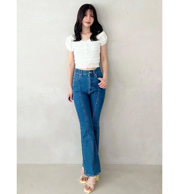 MERCURYDUO「ストレッチブーツカットデニムパンツ」|デニム|