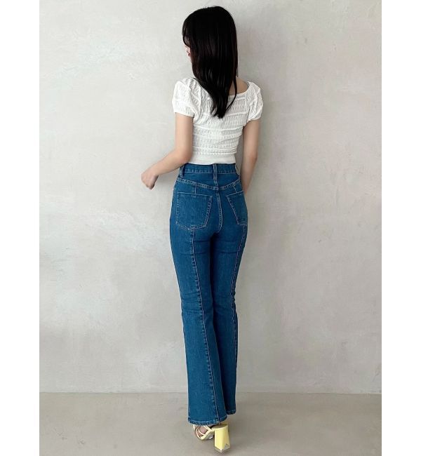 MERCURYDUO「ストレッチブーツカットデニムパンツ」|デニム|