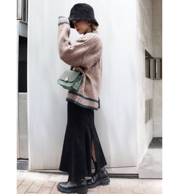 MURUA「【WEB限定 ITEM】バックスリットラインニットチュニック」|ニット・セーター|