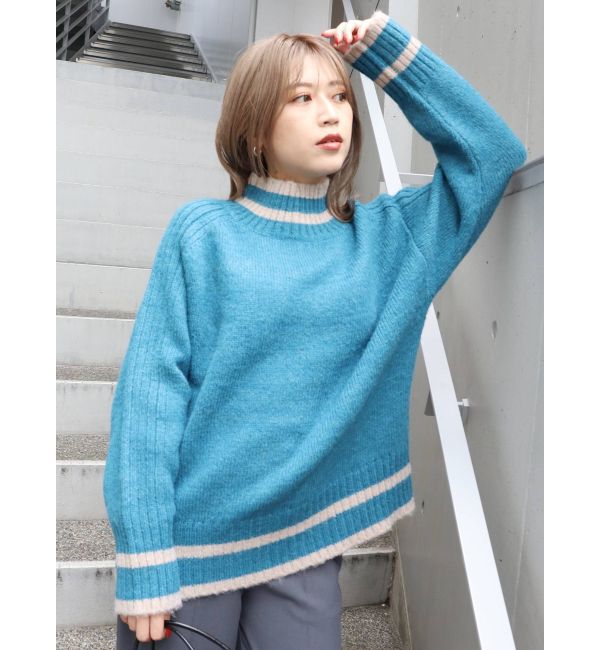 MURUA「【WEB限定 ITEM】バックスリットラインニットチュニック」|ニット・セーター|