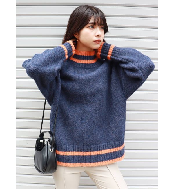 MURUA「【WEB限定 ITEM】バックスリットラインニットチュニック」|ニット・セーター|