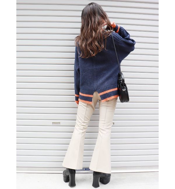 MURUA「【WEB限定 ITEM】バックスリットラインニットチュニック」|ニット・セーター|