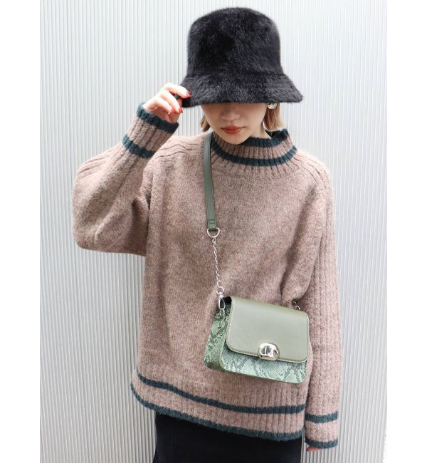 MURUA「【WEB限定 ITEM】バックスリットラインニットチュニック」|ニット・セーター|