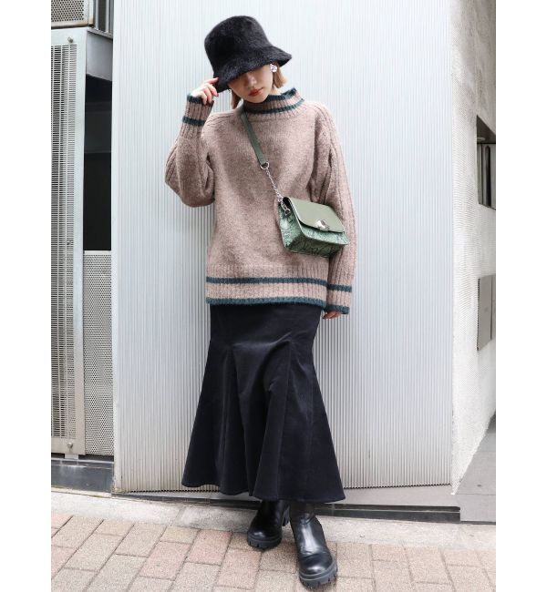 MURUA「【WEB限定 ITEM】バックスリットラインニットチュニック」|ニット・セーター|