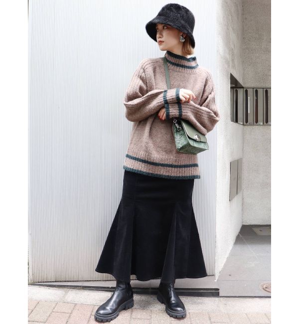 MURUA「【WEB限定 ITEM】バックスリットラインニットチュニック」|ニット・セーター|