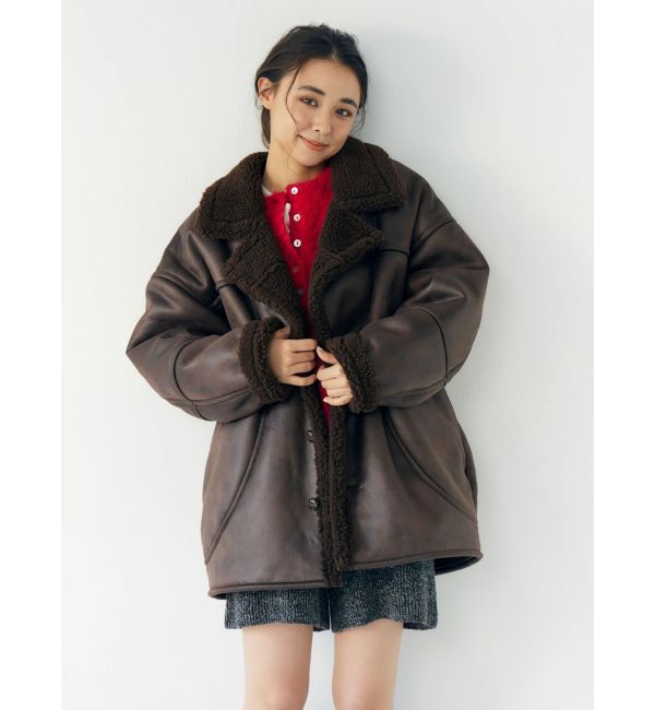Ungrid「フェイクムートンルーズブルゾン」|ブルゾン・スタジャン|