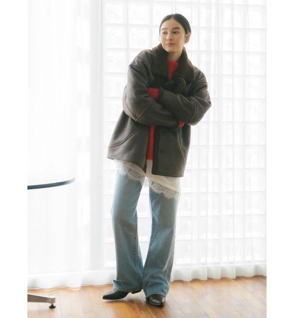 Ungrid「フェイクムートンルーズブルゾン」|ブルゾン・スタジャン|