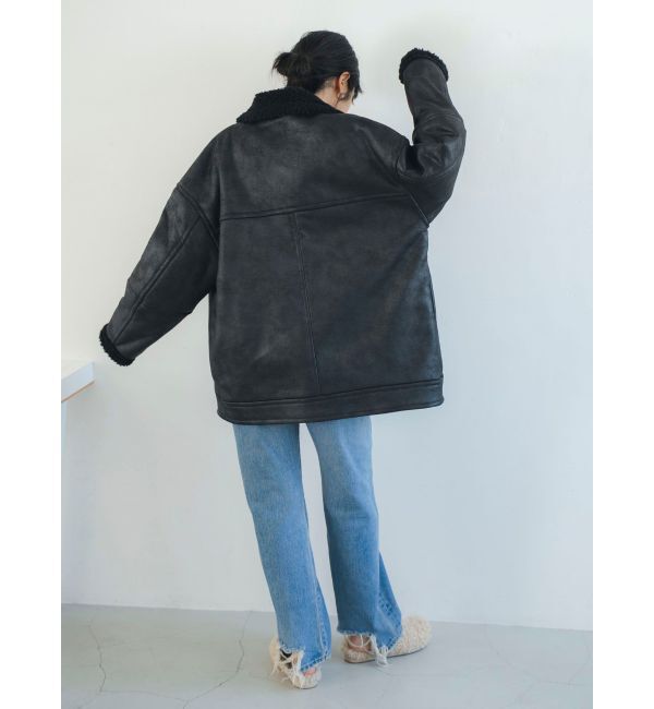 Ungrid「フェイクムートンルーズブルゾン」|ブルゾン・スタジャン|