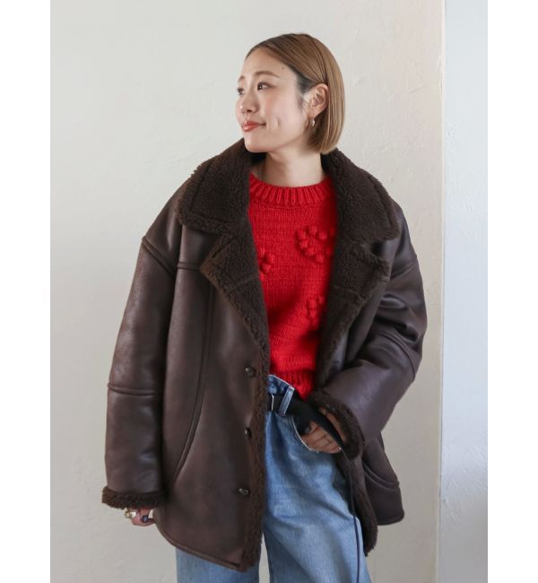 Ungrid「フェイクムートンルーズブルゾン」|ブルゾン・スタジャン|