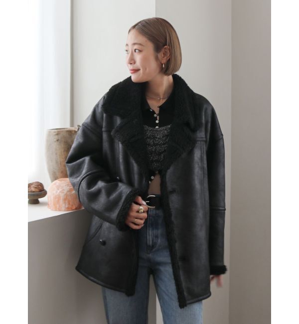 Ungrid「フェイクムートンルーズブルゾン」|ブルゾン・スタジャン|