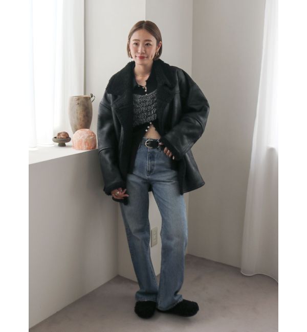 Ungrid「フェイクムートンルーズブルゾン」|ブルゾン・スタジャン|