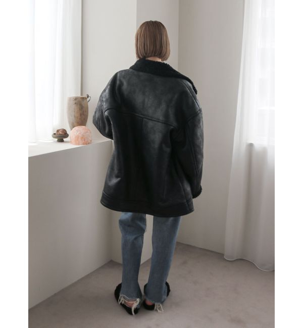 Ungrid「フェイクムートンルーズブルゾン」|ブルゾン・スタジャン|