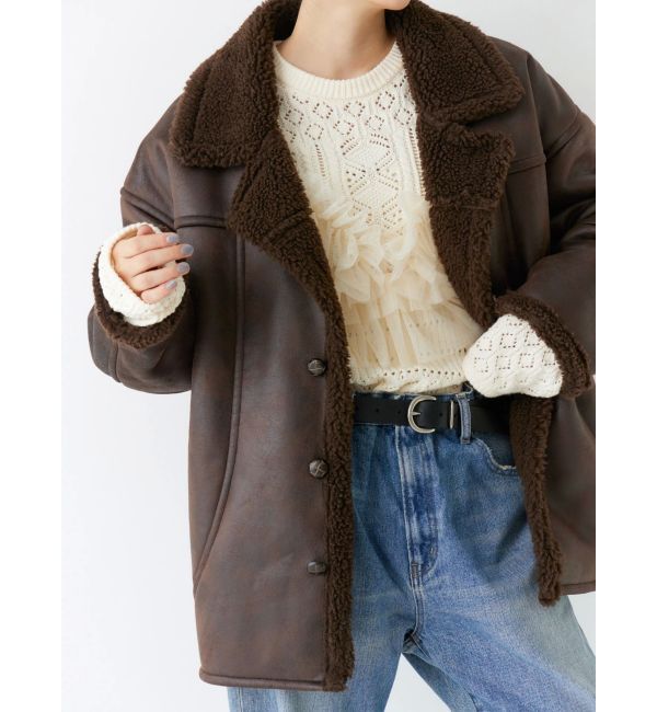 Ungrid「フェイクムートンルーズブルゾン」|ブルゾン・スタジャン|