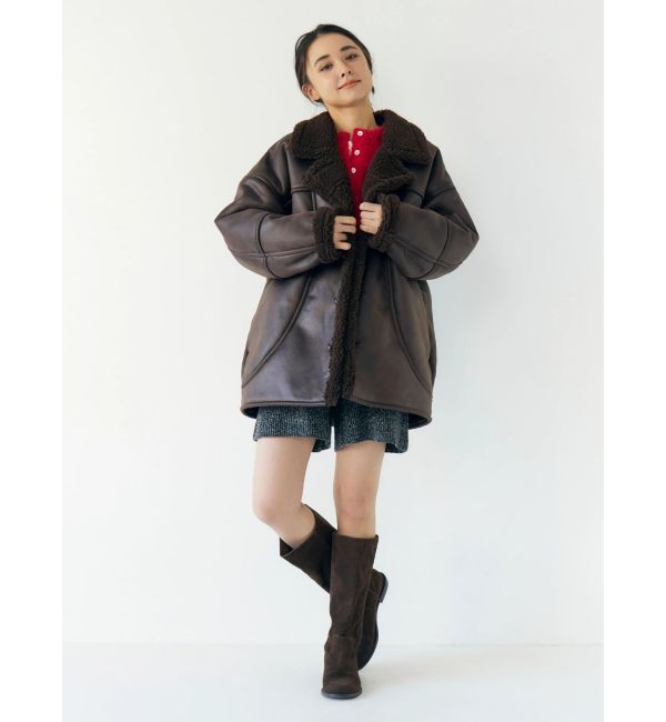 Ungrid「フェイクムートンルーズブルゾン」|ブルゾン・スタジャン|