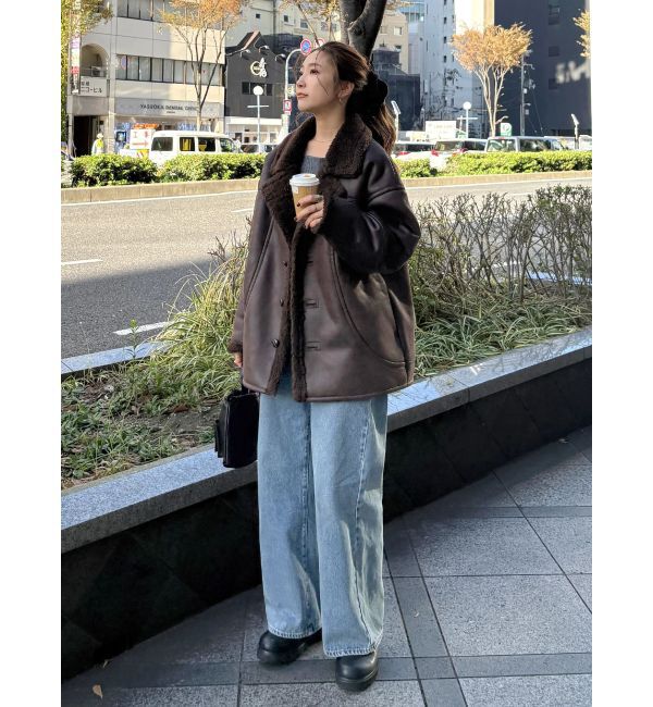 Ungrid「フェイクムートンルーズブルゾン」|ブルゾン・スタジャン|