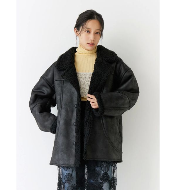 Ungrid「フェイクムートンルーズブルゾン」|ブルゾン・スタジャン|