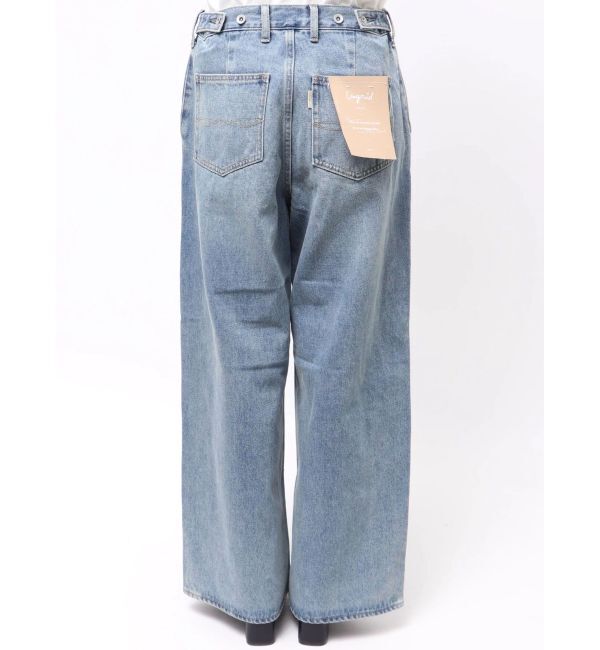 Ungrid「【WEB限定】ボタンデザインハイウエストストレートデニム」|デニム|