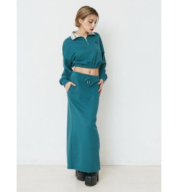 EVRIS「サイドロゴラインスウェットロングスカート【セットアップ着用可能】」|スカート|