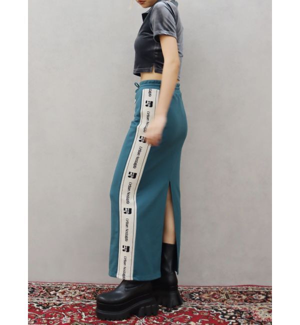 EVRIS「サイドロゴラインスウェットロングスカート【セットアップ着用可能】」|スカート|