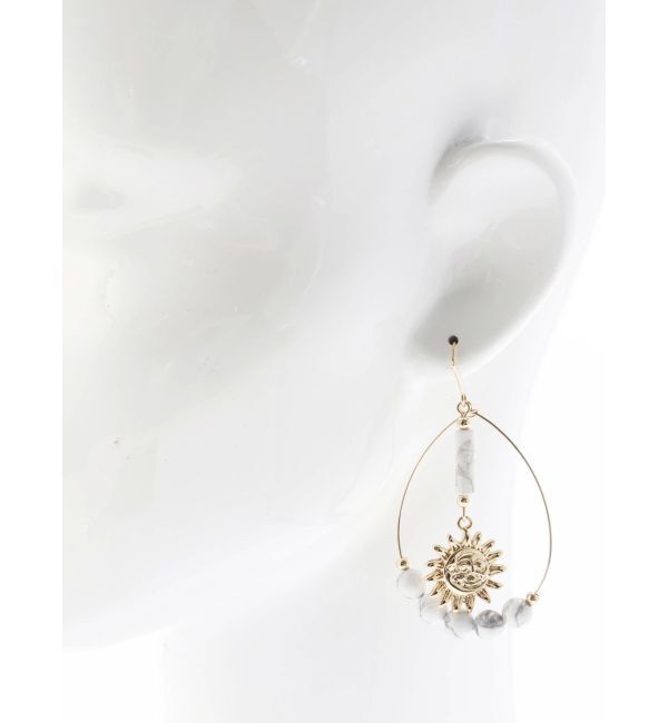 EVRIS「SHELL STONE SUNNY MOTIFピアス」|ピアス|