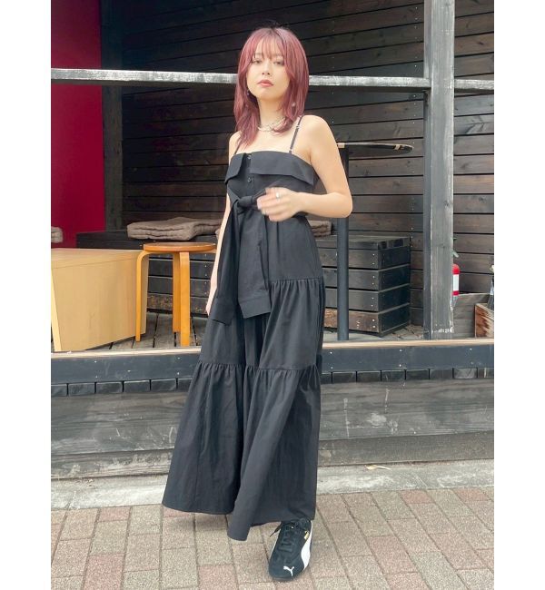 EVRIS「シャツデザインロングワンピース」|ワンピース|