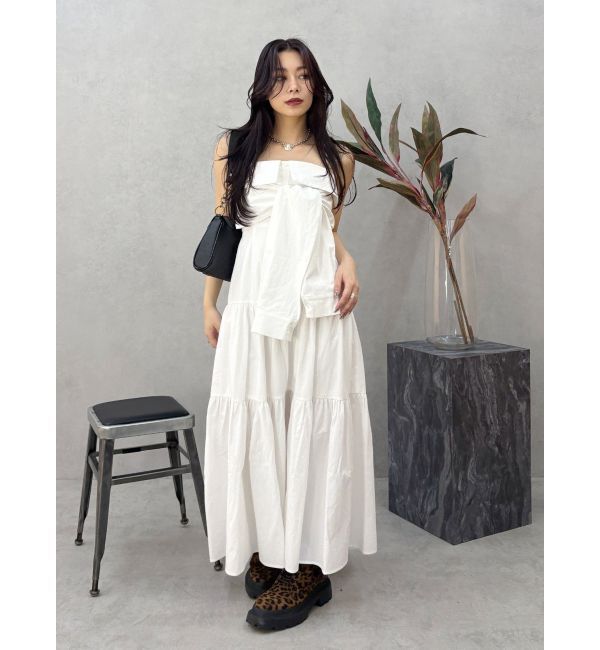 EVRIS「シャツデザインロングワンピース」|ワンピース|