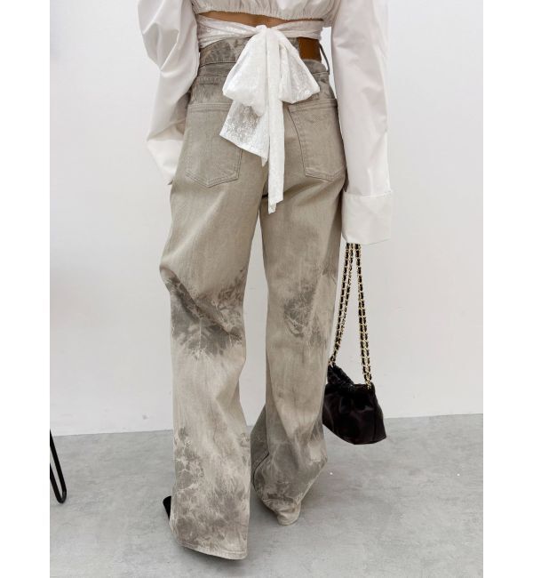 EVRIS「マーブルワイドデニムパンツ」|デニム|