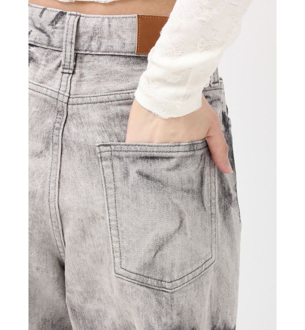 EVRIS「マーブルワイドデニムパンツ」|デニム|