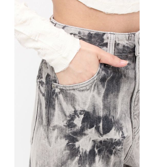 EVRIS「マーブルワイドデニムパンツ」|デニム|