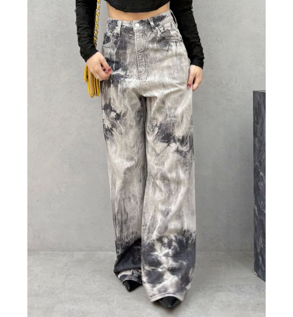 EVRIS「マーブルワイドデニムパンツ」|デニム|