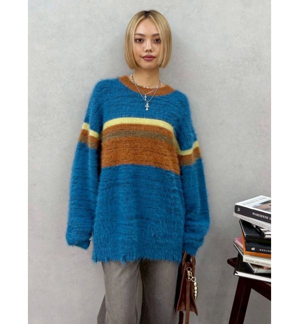 EVRIS「マフラーSETシャギーニットトップス」|ニット・セーター|