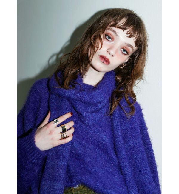 EVRIS「マフラーSETシャギーニットトップス」|ニット・セーター|