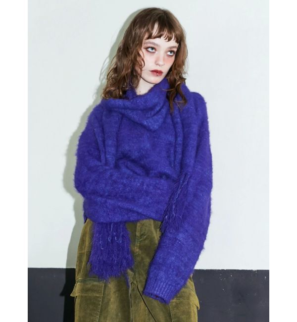 EVRIS「マフラーSETシャギーニットトップス」|ニット・セーター|