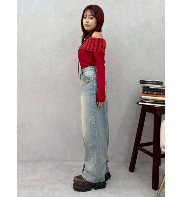 EVRIS「チョーカーSETオフショルニットトップス」|ニット・セーター|