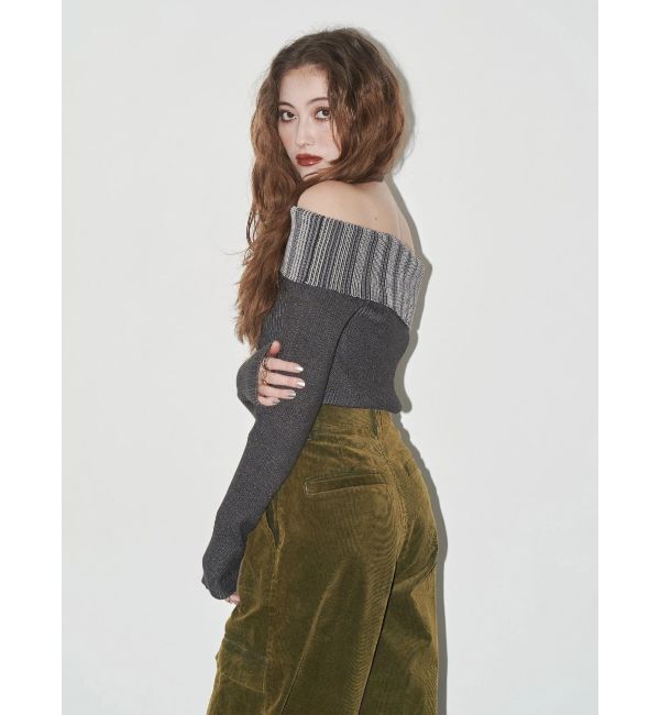 EVRIS「チョーカーSETオフショルニットトップス」|ニット・セーター|