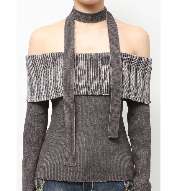 EVRIS「チョーカーSETオフショルニットトップス」|ニット・セーター|