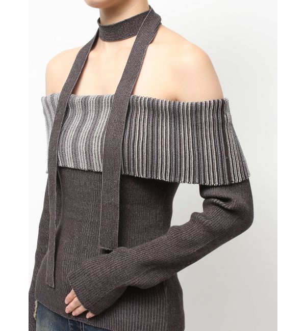 EVRIS「チョーカーSETオフショルニットトップス」|ニット・セーター|