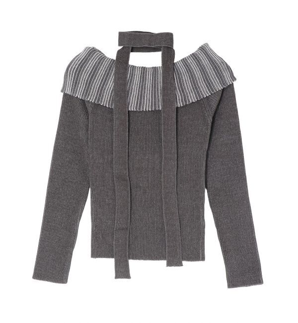 EVRIS「チョーカーSETオフショルニットトップス」|ニット・セーター|