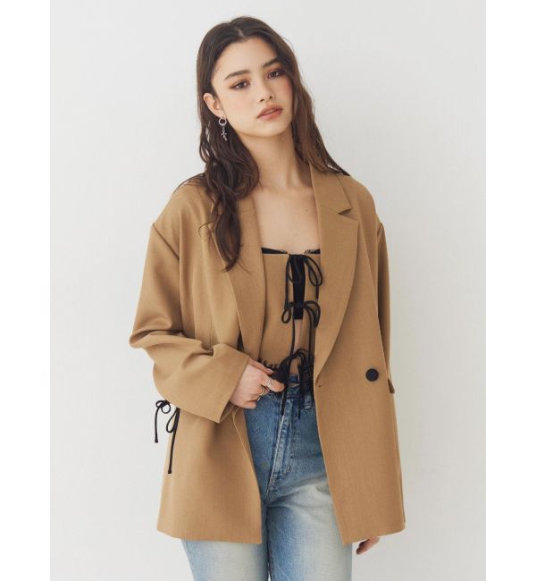 EVRIS「レースアップリボンビスチェ【セットアップ着用可能】」|タンクトップ|