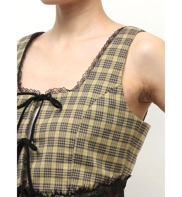 EVRIS「レースアップリボンビスチェ【セットアップ着用可能】」|タンクトップ|