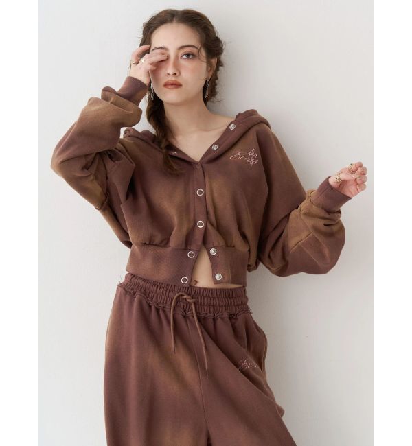 EVRIS「パウダーショートスウェットフーディー【セットアップ着用可能】」|パーカー|