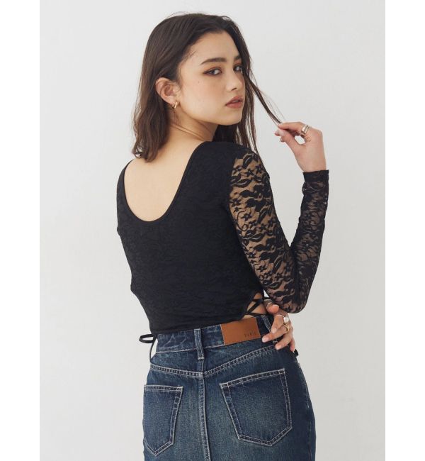 EVRIS「レースアップボディースーツ」|Tシャツ・カットソー|