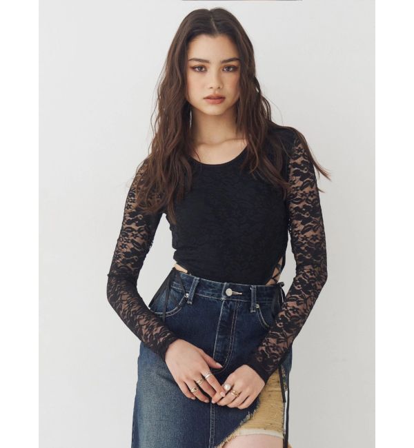 EVRIS「レースアップボディースーツ」|Tシャツ・カットソー|