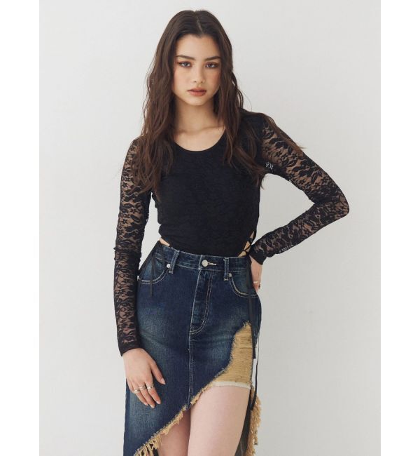 EVRIS「レースアップボディースーツ」|Tシャツ・カットソー|