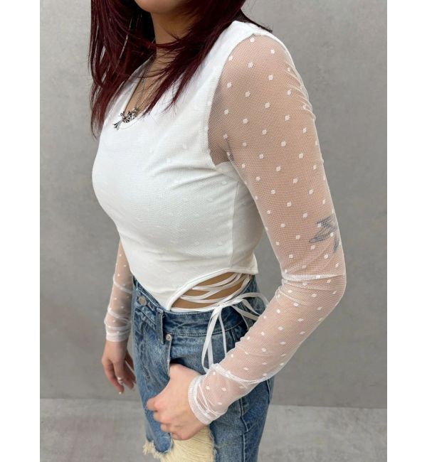 EVRIS「レースアップボディースーツ」|Tシャツ・カットソー|