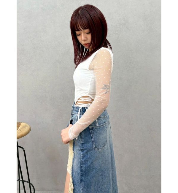 EVRIS「レースアップボディースーツ」|Tシャツ・カットソー|